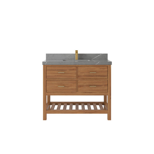 Willow Collections Parker Teak 42'' Freestanding Single Bathroom